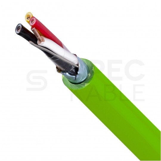 Kabel transmisyjny BiT E-BUS 2x2x0,8mm do magistrali instalacyjnej EIB KNX zielony 150V ekranowany drut Bitner