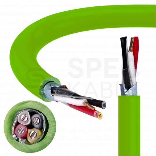 Kabel transmisyjny BiT E-BUS 2x2x0,8mm do magistrali instalacyjnej EIB KNX zielony 150V ekranowany drut Bitner