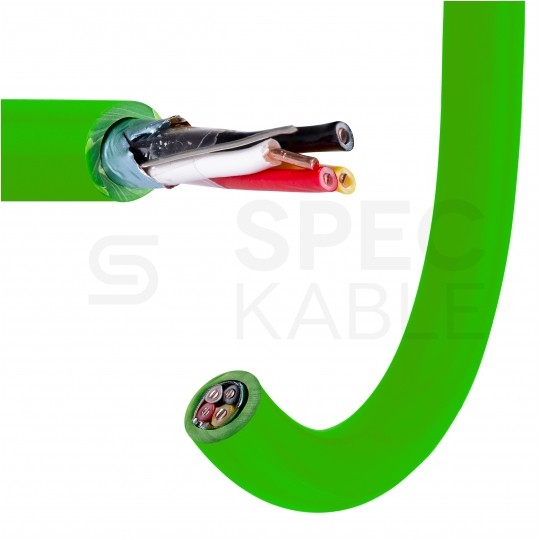 Kabel transmisyjny BiT E-BUS 2x2x0,8mm do magistrali instalacyjnej EIB KNX zielony 150V ekranowany drut Bitner