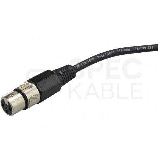 Kabel transmisyjny BiTsound DMX 1x2x0,25mm2 110ohm Cu OFC zewnętrzny ekranowany EMC czarny Bitner