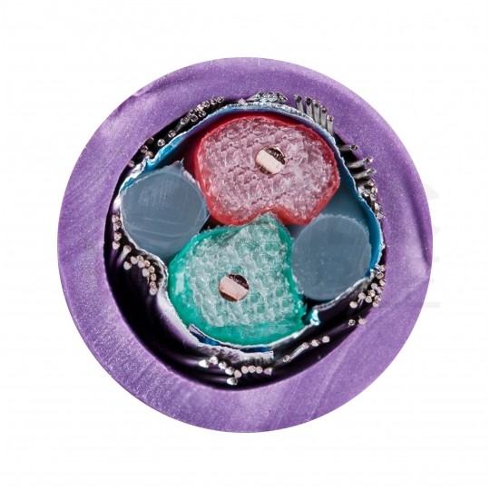 Kabel transmisyjny BUS O2YS(St)CY 1x2x0,64mm do magistrali przemysłowej Profibus DP fioletowy 100V ekranowany drut Technokabel