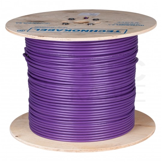 Kabel transmisyjny BUS O2YS(St)CY 1x2x0,64mm do magistrali przemysłowej Profibus DP fioletowy 100V ekranowany drut Technokabel