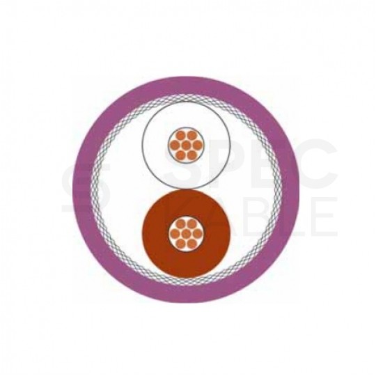 Kabel transmisyjny CAN-BUS 1x2x0,22mm2 do magistrali komunikacyjnej CAN fioletowy 30V ekranowany linka Helukabel