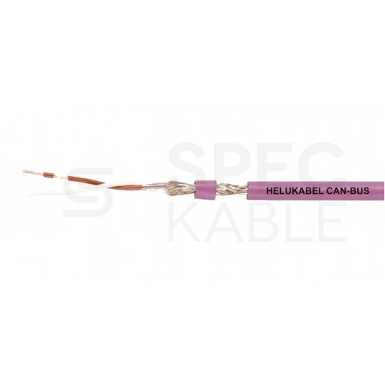 Kabel transmisyjny CAN-BUS 1x2x0,22mm2 do magistrali komunikacyjnej CAN fioletowy 30V ekranowany linka Helukabel
