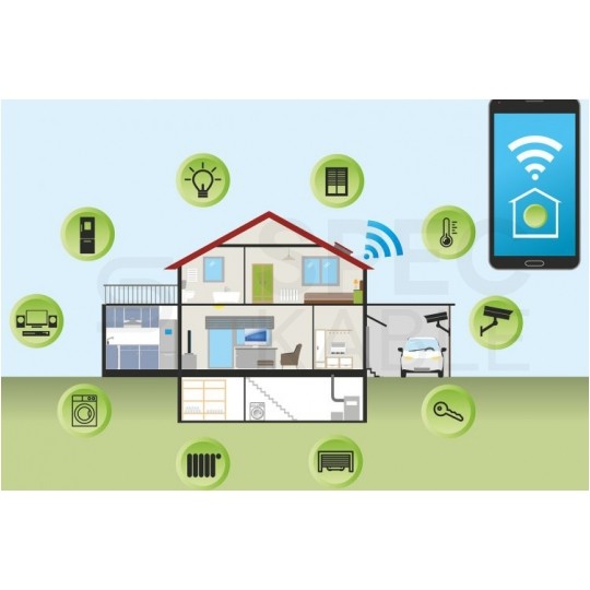 Kabel transmisyjny E-BUS 2x2x0,8mm do magistrali instalacyjnej EIB KNX zielony 300V ekranowany bezhalogenowy Dca drut Alantec