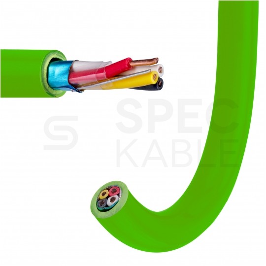 Kabel transmisyjny E-BUS 2x2x0,8mm do magistrali instalacyjnej EIB KNX zielony 300V ekranowany bezhalogenowy Dca drut Alantec