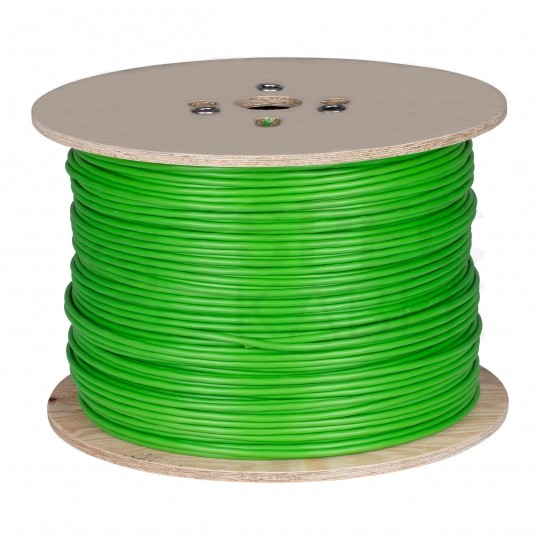 Kabel transmisyjny E-BUS 2x2x0,8mm do magistrali instalacyjnej EIB KNX zielony 300V ekranowany bezhalogenowy Dca drut Alantec