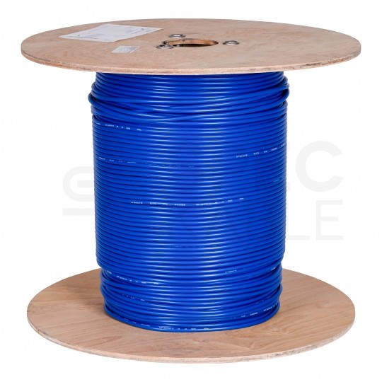 Kabel transmisyjny ziemny BiTsensor PE-PVC 2x2x0,34mm2 do przesyłu sygnałów i danych niebieski 300V ekranowany linka Bitner