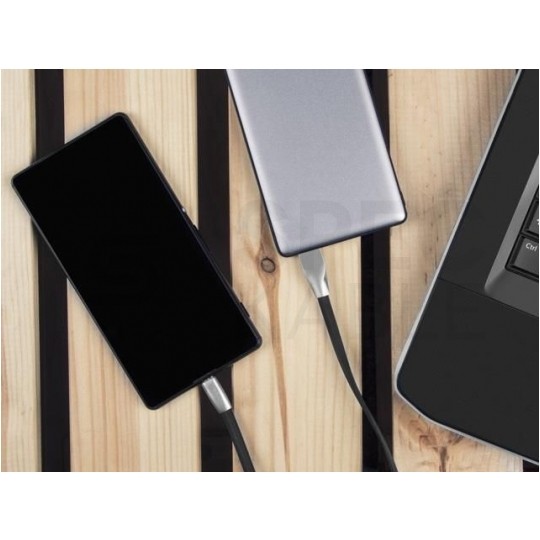 Kabel USB 2.0 A / micro-B (wtyk / wtyk) płaski czarny 1m NATEC