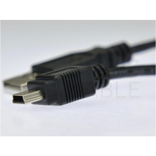 Kabel USB 2.0 A / mini-B (wtyk / wtyk) czarny 1,8m