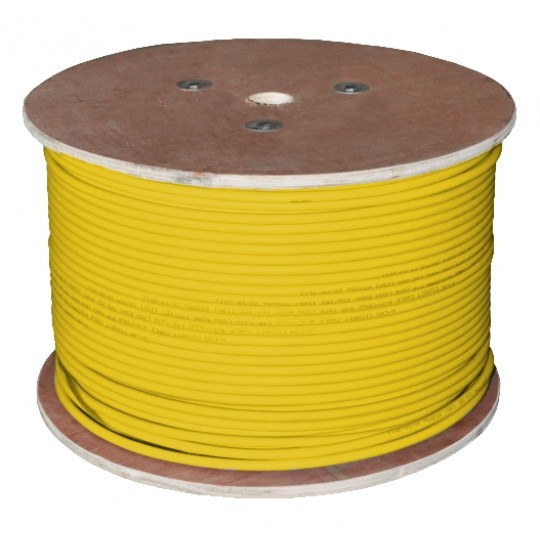 Kabel UTP kat.6 U/UTP 4x2x0,57 B2ca żółty LSOH Alantec