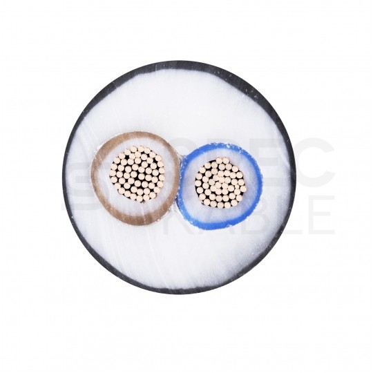 Kabel warsztatowy OWY / H05VV-F 2x0,75mm2 czarny 300/500V giętki linka Elektrokabel