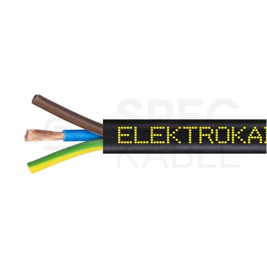 Kabel warsztatowy OWY / H05VV-F 3x1,5mm2 czarny 300/500V giętki linka Elektrokabel