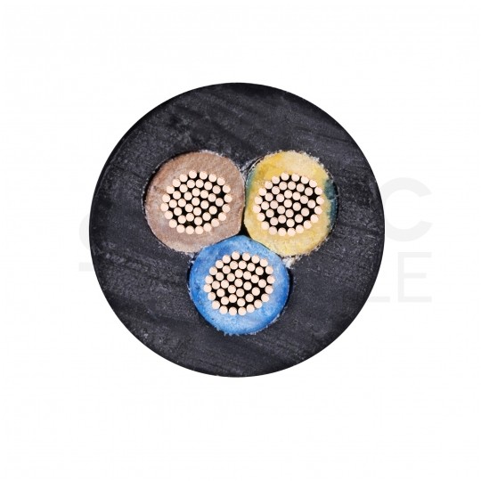Kabel warsztatowy OWY / H05VV-F 3x1,5mm2 czarny 300/500V giętki linka Mercor