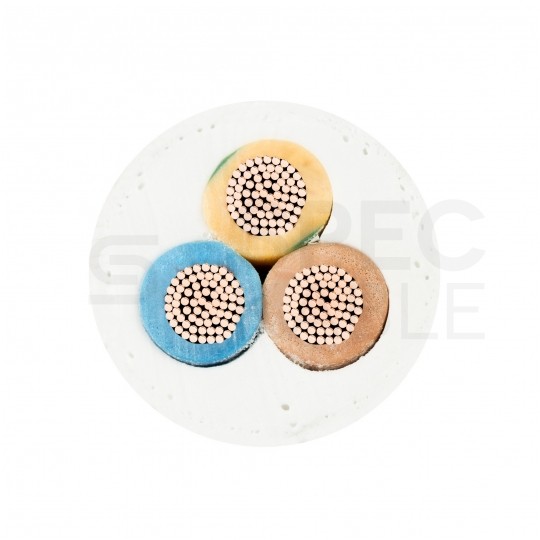 Kabel warsztatowy OWY / H05VV-F 3x2,5mm2 biały 300/500V giętki linka Mercor