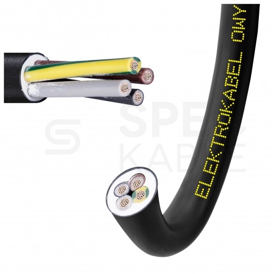 Kabel warsztatowy OWY / H05VV-F 4x0,5mm2 czarny 300/500V giętki linka Elektrokabel