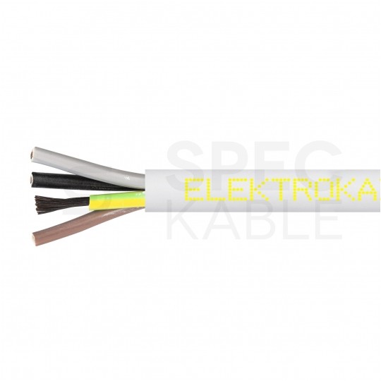 Kabel warsztatowy OWY / H05VV-F 4x0,75mm2 biały 300/500V giętki linka Elektrokabel