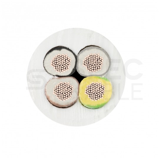 Kabel warsztatowy OWY / H05VV-F 4x2,5mm2 biały 300/500V giętki linka Elektrokabel