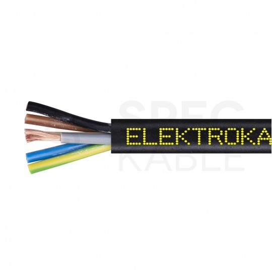 Kabel warsztatowy OWY / H05VV-F 5x0,75mm2 czarny 300/500V giętki linka Elektrokabel