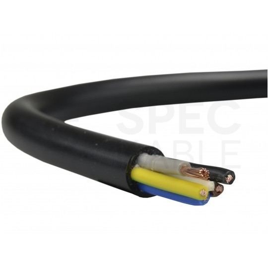 Kabel warsztatowy OWY / H05VV-F 5x2,5mm2 czarny 300/500V giętki linka Mercor