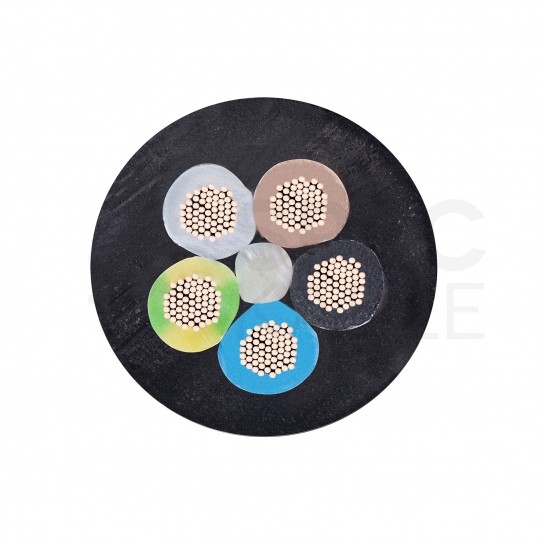 Kabel warsztatowy OWY / H05VV-F 5x2,5mm2 czarny 300/500V giętki linka Mercor