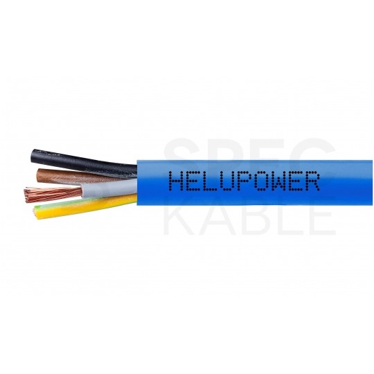 Kabel wodoodporny HELUPOWER AQUATIC 4x2,5mm2 niebieski 450/750V bezhalogenowy do pomp głębinowych, wody pitnej i słonej linka Helukabel