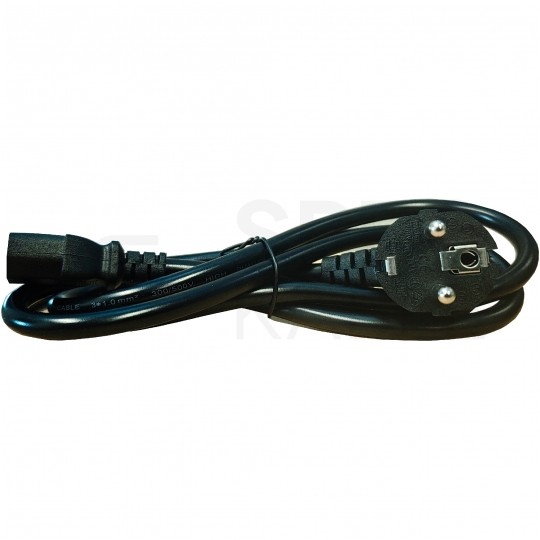 Kabel zasilający do komputera z wtyczką IEC C13 10-16A czarny 3m