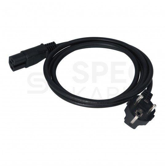 Kabel zasilający OMY do serwera z wtyczką IEC C15 10A czarny 1,8m