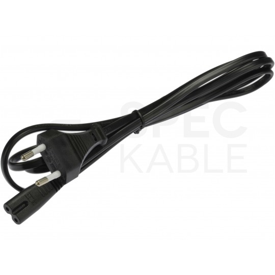 Kabel zasilający OMYp do sprzętu Audio i RTV z wtyczką IEC320 C7 (ósemka) 2,5A czarny 5m