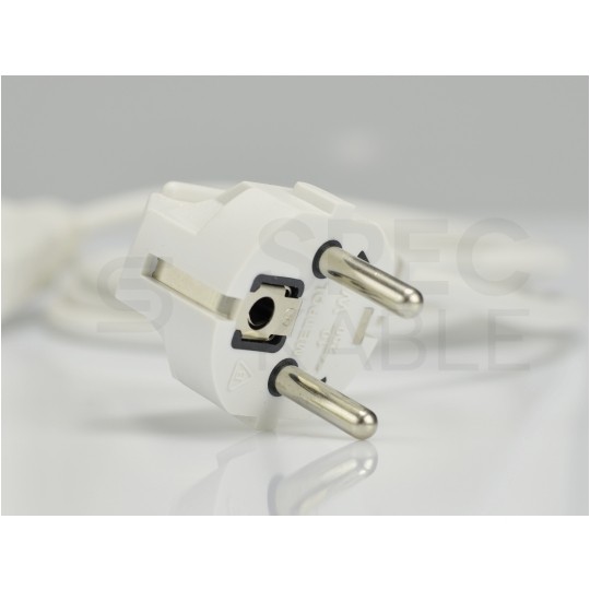 Kabel zasilający OWY do komputera z wtyczką IEC320 C13 10A biały 3m