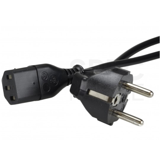 Kabel zasilający OWY do komputera z wtyczką IEC320 C13 10A czarny 1,5m