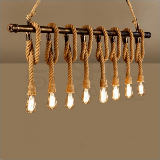 Kabel zasilający ozdobny typu SZNUR KONOPNY 2x0,75mm2 do lampki Retro Vintage 2,5m