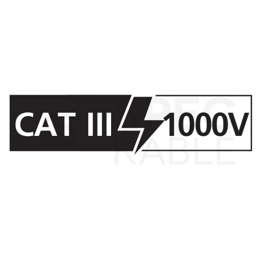 Kable przewody pomiarowe do miernika (wtyk kątowy / Sonda pomiarowa) 2x 1m czarny + czerwony 1000 V kat. III UNI-T L09