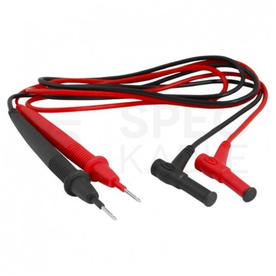 Kable przewody pomiarowe do miernika (wtyk kątowy / Sonda pomiarowa) 2x 1m czarny + czerwony UNI-T L20