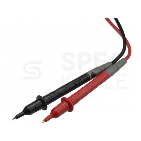 Kable przewody pomiarowe do miernika (wtyk kątowy / Sonda pomiarowa) HQ 2x 0,8m czarny + czerwony T-3033 MASTECH