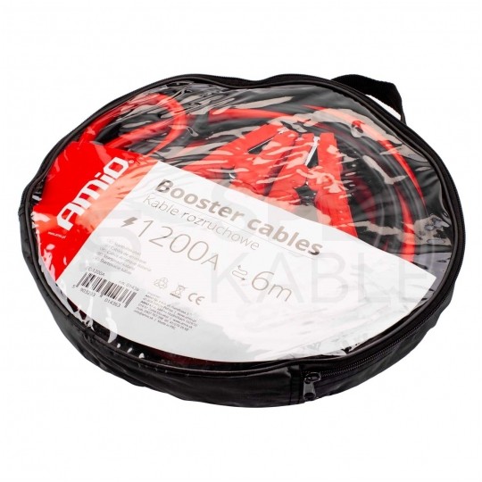 Kable przewody rozruchowe elastyczne + pokrowiec 1200A 2x6m AMIO