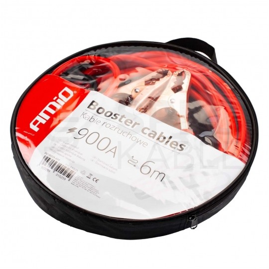 Kable przewody rozruchowe elastyczne + pokrowiec 900A 2x6m AMIO