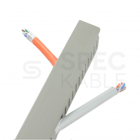 Kanał grzebieniowy 25x40mm szary korytko kablowe z pokrywą MUTLUSAN