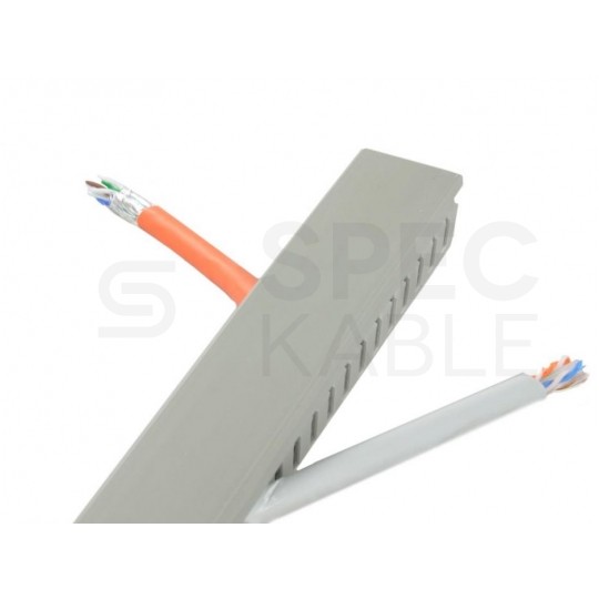 Kanał grzebieniowy 40x40mm szary korytko kablowe z pokrywą MUTLUSAN