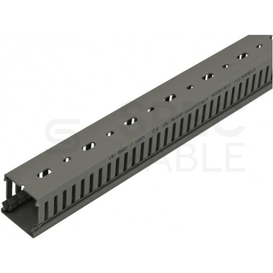 Kanał grzebieniowy 40x40mm szary korytko kablowe z pokrywą MUTLUSAN