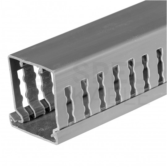 Kanał grzebieniowy 40x40mm szary korytko kablowe z pokrywą NEKU