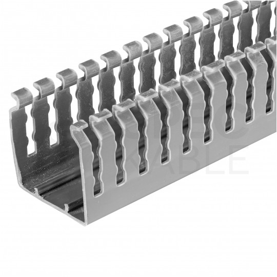 Kanał grzebieniowy 40x40mm szary korytko kablowe z pokrywą NEKU