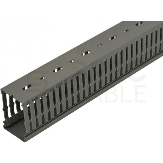 Kanał grzebieniowy 40x60mm szary korytko kablowe z pokrywą MUTLUSAN