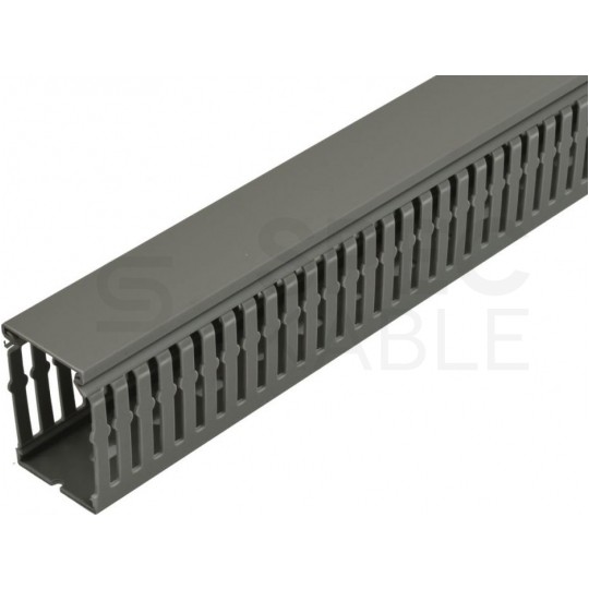Kanał grzebieniowy 40x60mm szary korytko kablowe z pokrywą MUTLUSAN