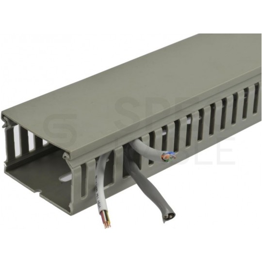 Kanał grzebieniowy 40x60mm szary korytko kablowe z pokrywą MUTLUSAN