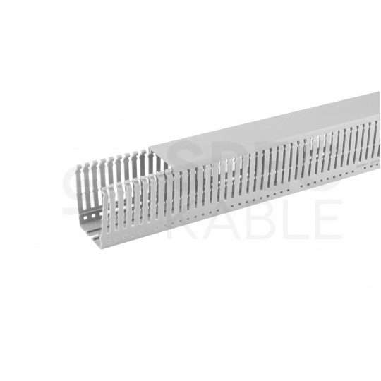 Kanał grzebieniowy 40x60mm szary korytko kablowe z pokrywą PROMEX