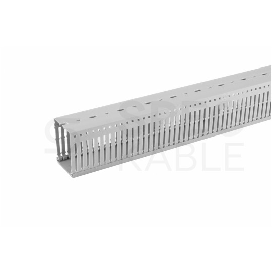 Kanał grzebieniowy 60x40mm szary korytko kablowe z pokrywą PROMEX