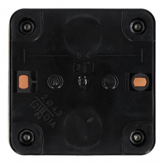 Kaseta sterownicza, obudowa z przyciskiem awaryjnym grzybkowym IP65 żółta kompletna ADELID AS22-Y01-ES542