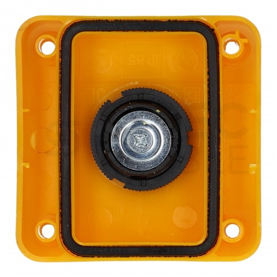 Kaseta sterownicza, obudowa z przyciskiem awaryjnym grzybkowym IP65 żółta kompletna ADELID AS22-Y01-ES542