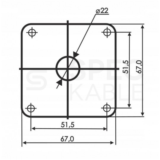 Kaseta sterownicza, obudowa z przyciskiem awaryjnym grzybkowym IP65 żółta kompletna ADELID AS22-Y01-ES542